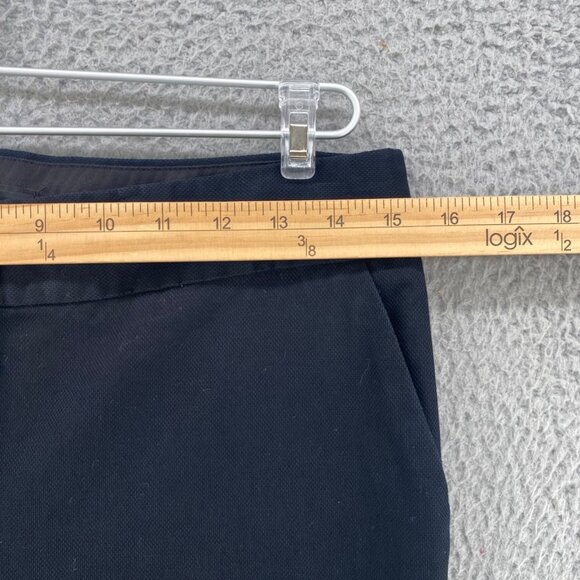 Talbots Pants Womens 6 Navy Stretch Pockets Tapered Leg Slim Crop Office Career - Picture 9 of 13
